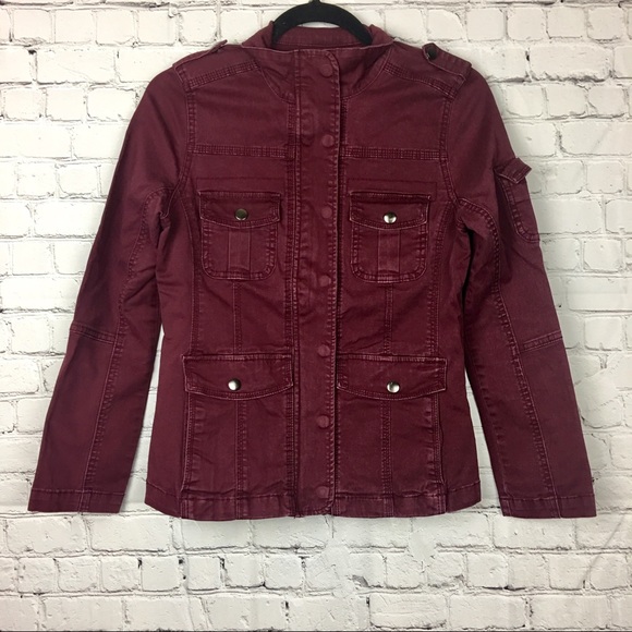 Kensie Jackets & Blazers - 3 FOR $15 SALE Kensie Jeans Maroon Military Jacket